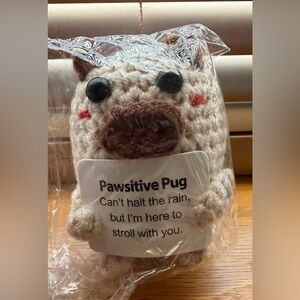 Crocheted Pawsitive Pug Plush